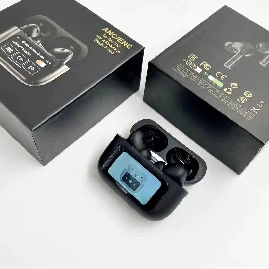 A9 Screen AirPods Pro Black – Premium Wireless Earbuds